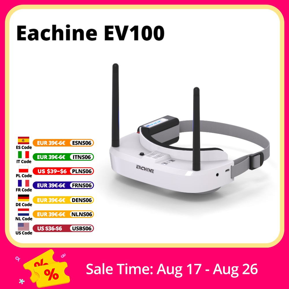 Eachine EV100 720*540 5.8G 72C - Fpv Drone Goggles review and price