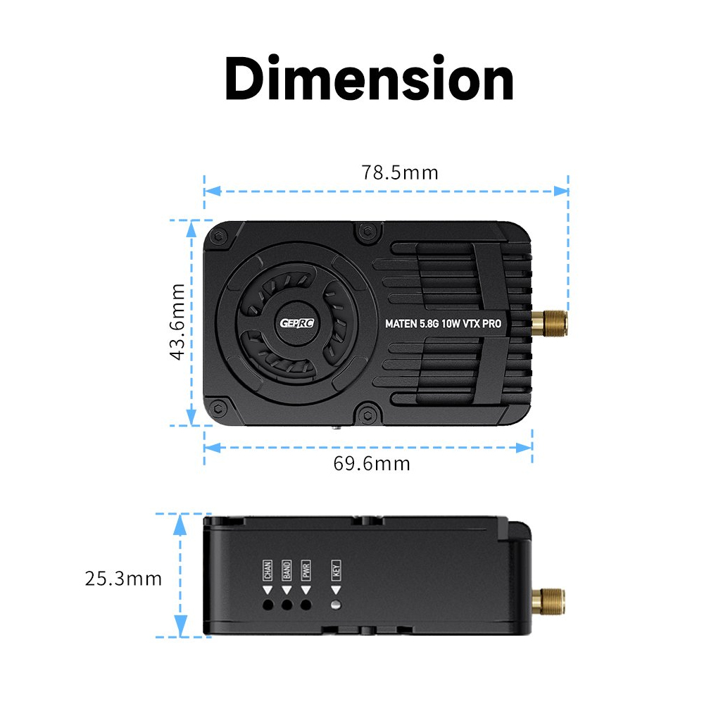 GEPRC MATEN 5.8G 10W VTX PRO 1 - Fpv Drone Transmitter review and price