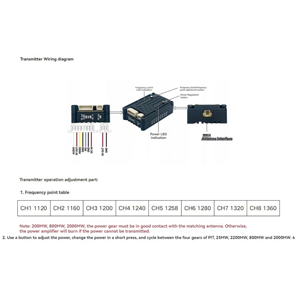 AS96-1.2G 2W VTX 8CH 2000Mw FP - Fpv Drone Transmitter review and price